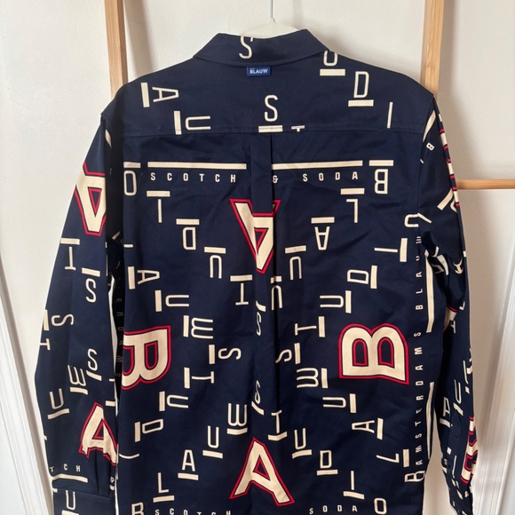 Scotch & Soda Amsterdam Blauw button down size L - Picture 2 of 4